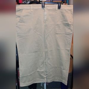 Torrid Wide Leg Olive Green Khakis